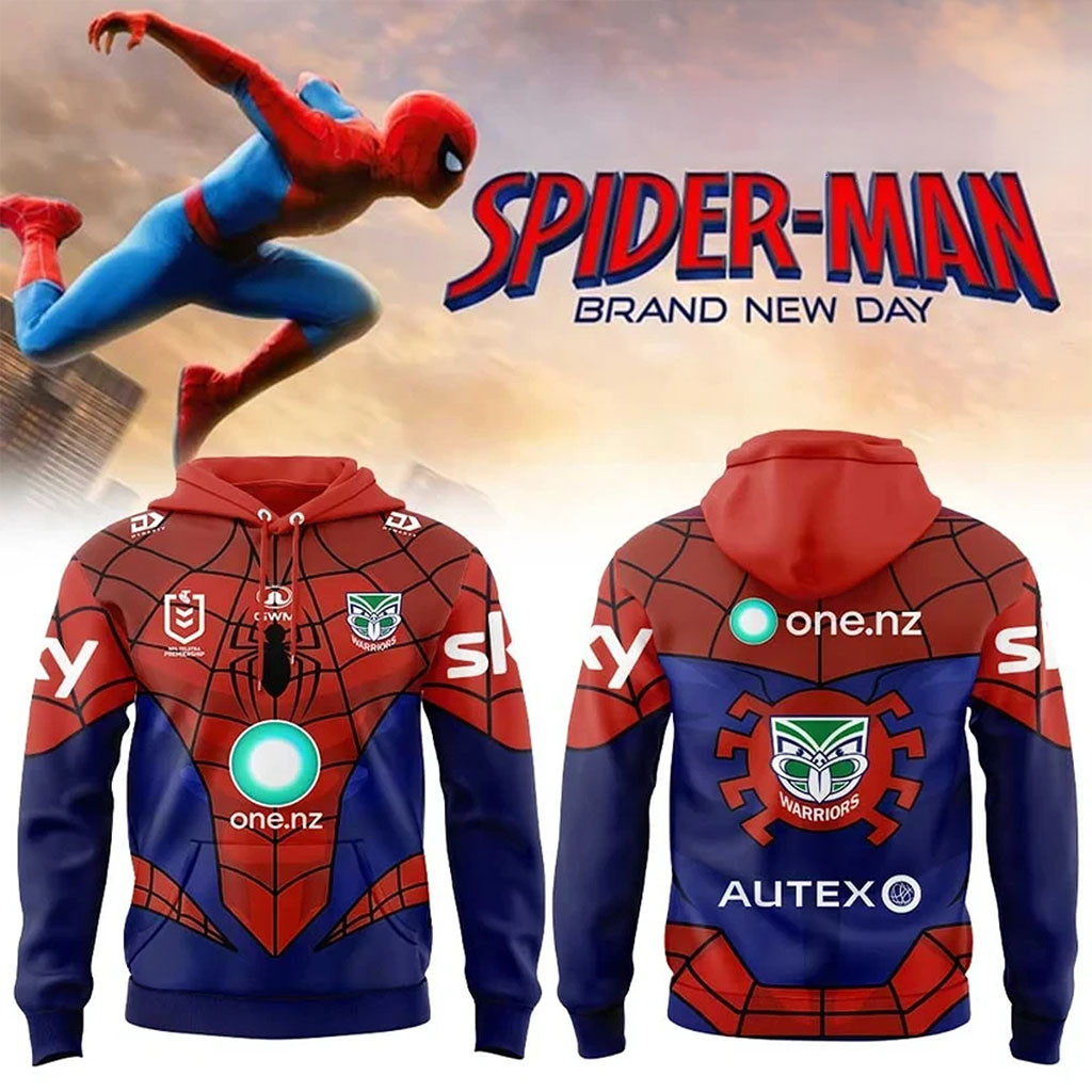 New Zealand Warriors X Spider-Man Brand New Day Hoodie 2026 NZ Warriors Merch Gift For Fans - Kdjoy