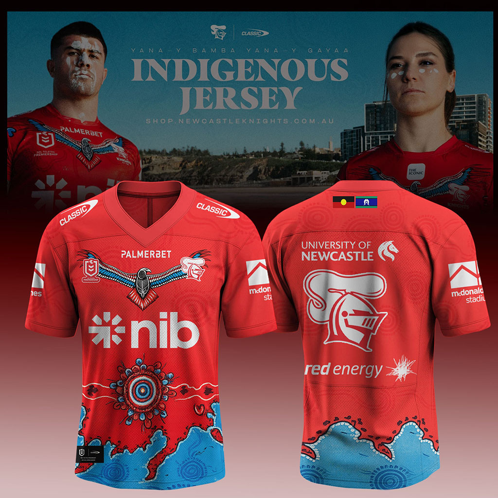 Newcastle Knights 2026 Indigenous Football Jersey Newcastle Knights Merch Gift For Rugby Fans - Kdjoy