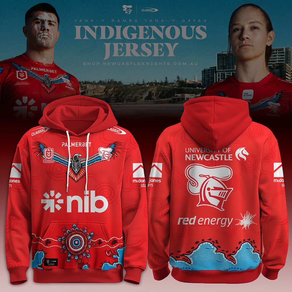 Newcastle Knights 2026 Indigenous Hoodie Newcastle Knights Merch Best Gift For Rugby Fans - Kdjoy