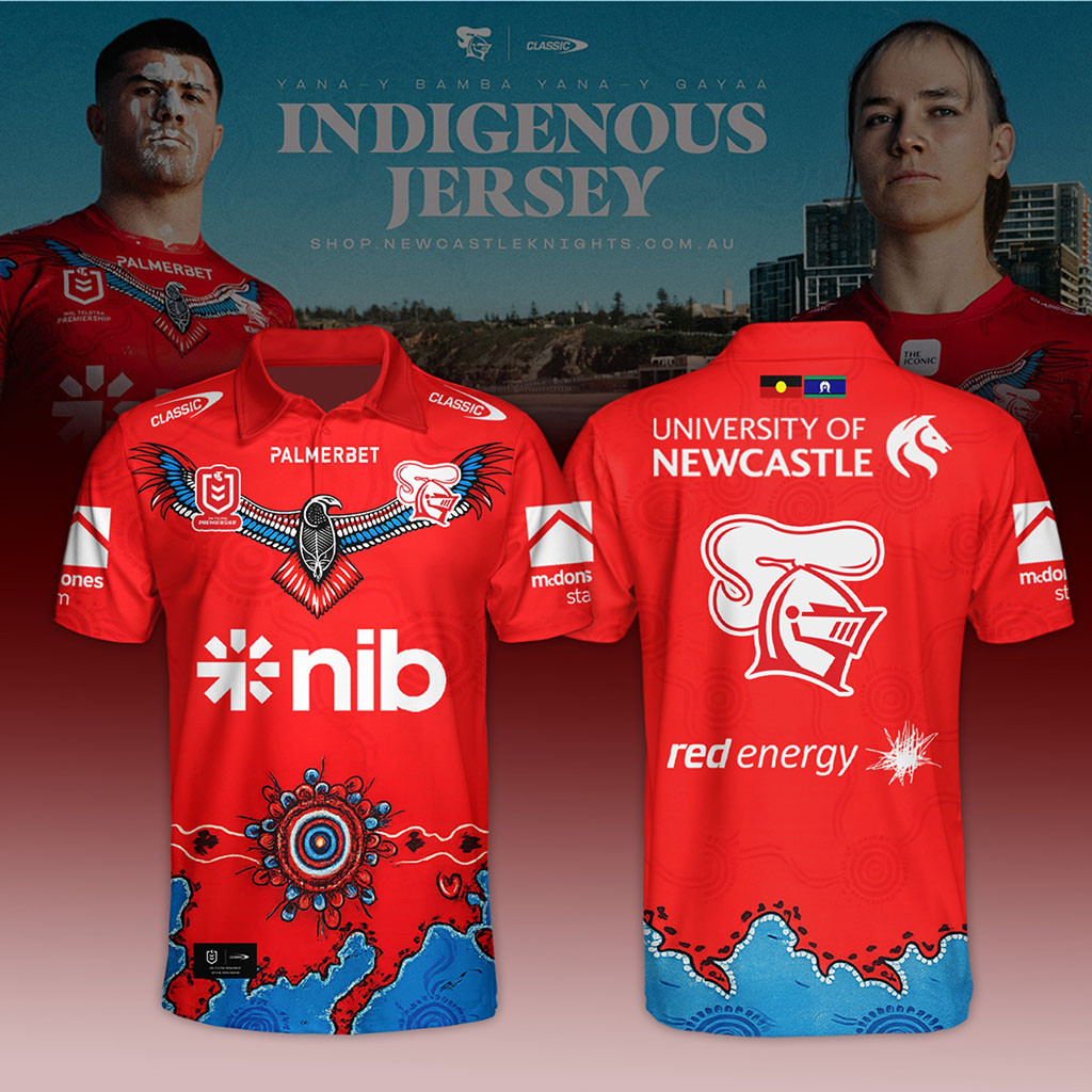 Newcastle Knights 2026 Indigenous Polo Shirt Newcastle Knights Merch Present For Rugby Fans - Kdjoy