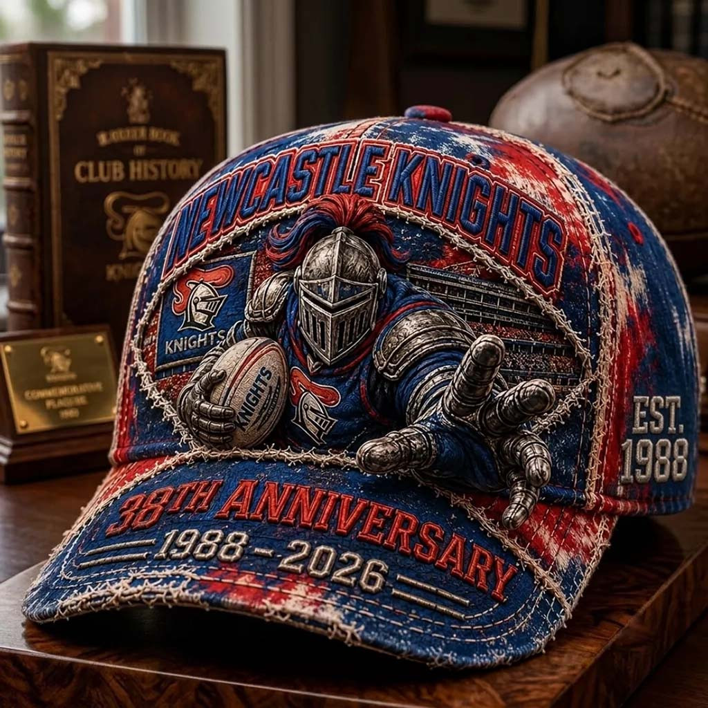 Newcastle Knights 38th Anniversary 1988 2026 Hat Newcastle Knights Merch Present For Rugby Fans - Kdjoy