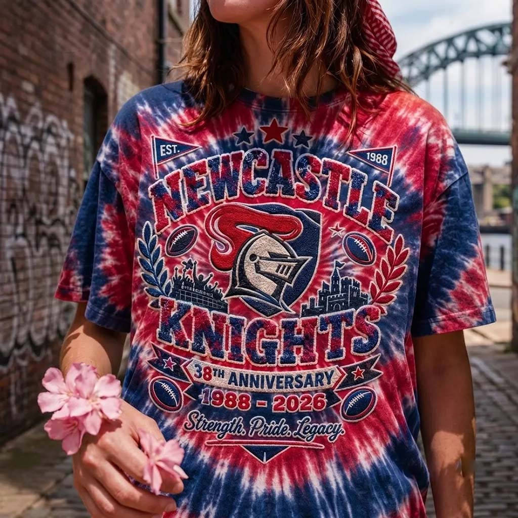 Newcastle Knights 38th Anniversary Tie Dye Shirt Strength Pride Legacy Newcastle Knights Merch - Kdjoy