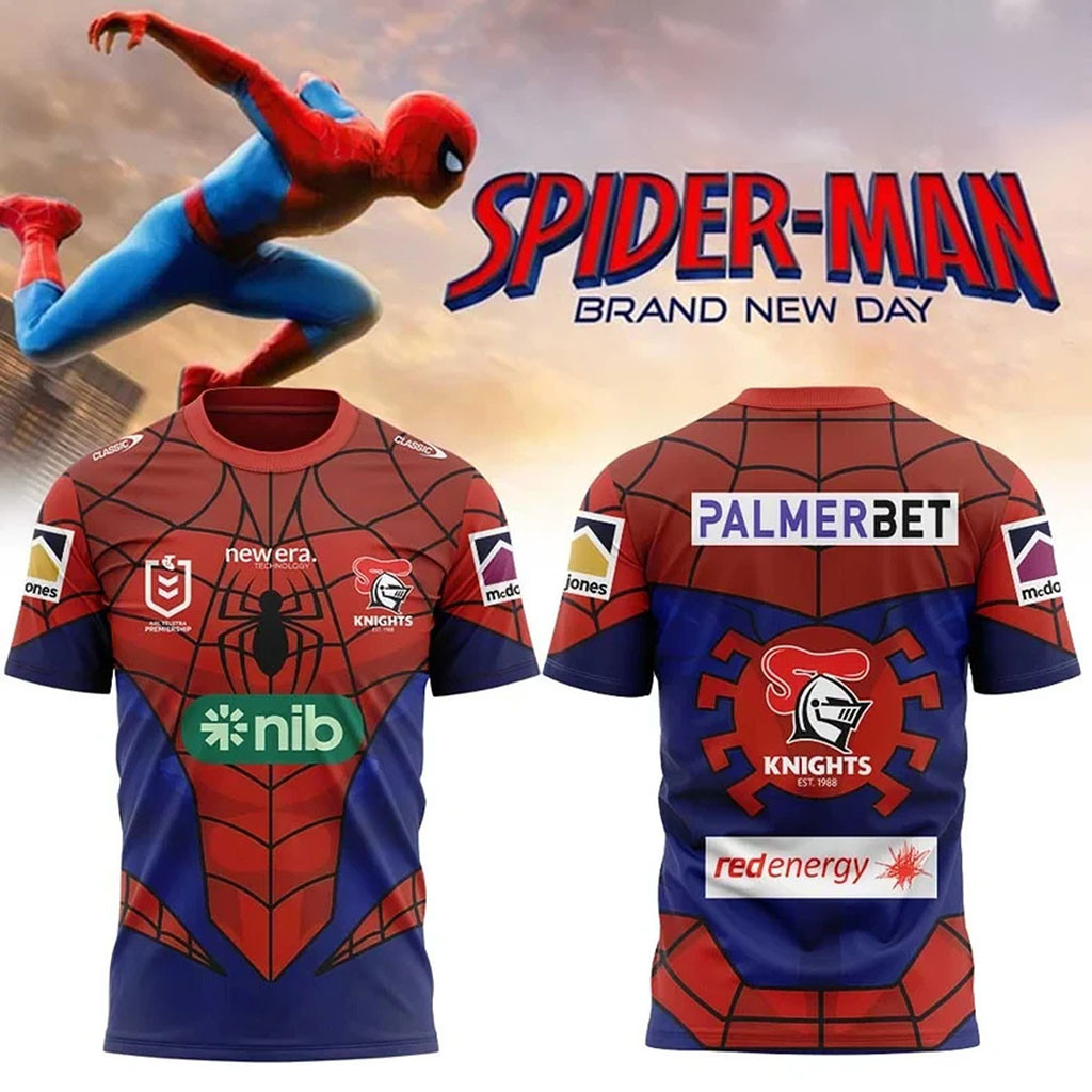 Newcastle Knights X Spider-Man Brand New Day 2026 T-Shirt Newcastle Knights Merch Fan Gifts - Kdjoy Newcastle Knights X Spider-Man Brand New Day 2026 T-Shirt Newcastle Knights Merch Fan Gifts - Kdjoy
