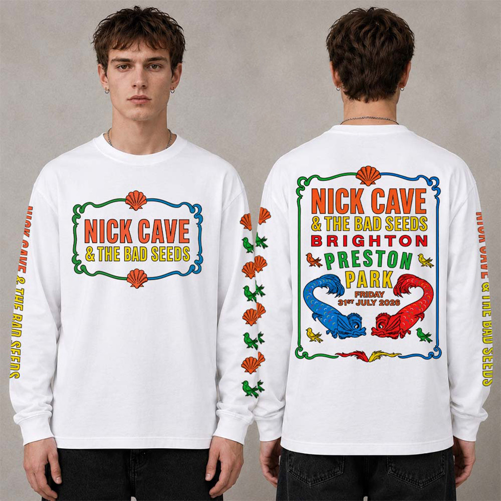 Nick Cave And The Bad Seeds Merch Brighton Preston Park 2026 Event Long Sleeve Shirt Gifts - Kdjoy Nick Cave And The Bad Seeds Merch Brighton Preston Park 2026 Event Long Sleeve Shirt Gifts - Kdjoy