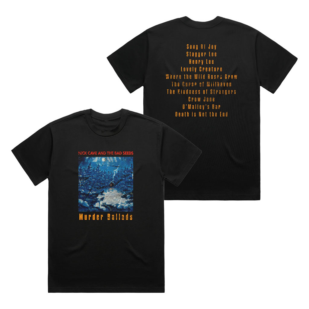 Nick Cave Merch 2026 Murder Ballads Album Black T-Shirt Present For Music Lovers