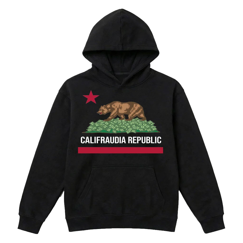 Nick Shirley Merch 2026 Califraudia Republic Hoodie Black Parody Clothing Gift For Friends - Kdjoy