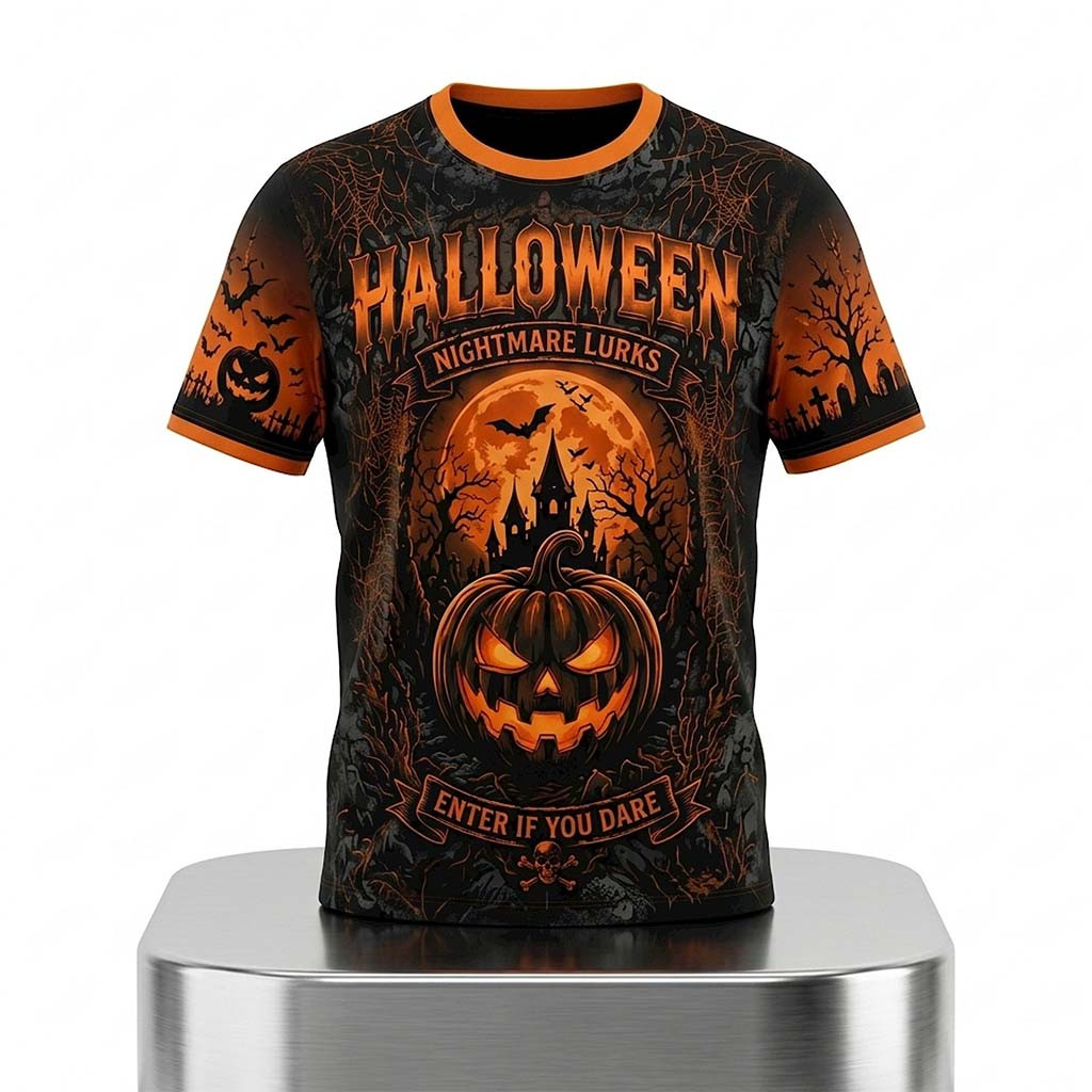 Nightmare Lurks Enter If You Dare Halloween Shirt Horror Apparel Gifts For Halloween' - Kdjoy