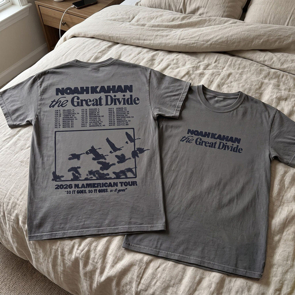 Noah Kahan 2026 Great Divide Tour T-Shirt Noah Kahan Merch Best Gifts For Music Lovers - Kdjoy
