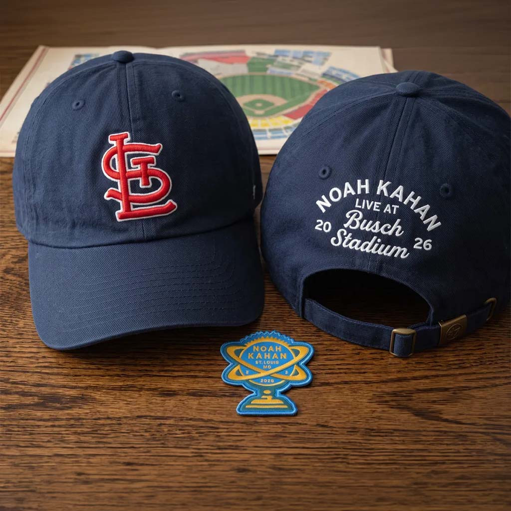 Noah Kahan Live At Busch Stadium St Louis Cardinals 2026 August 2 Embroidered Hat NK Merch - Kdjoy