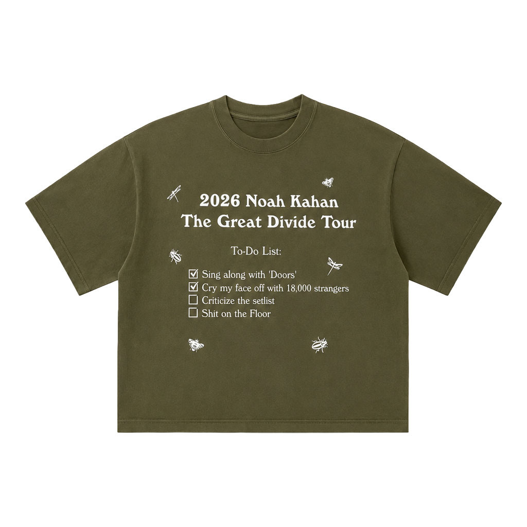 Noah Kahan Merch 2026 NK The Great Divide Tour T-Shirt Noah Kahan Concert Merch Music Fan Gear - Kdjoy