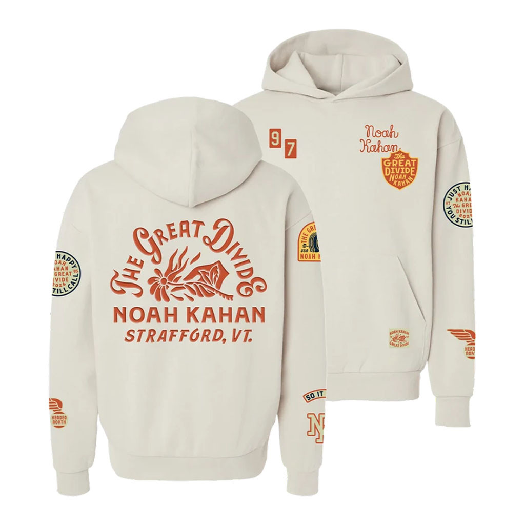 Noah Kahan Merch 2026 The Great Divide Patch Hoodie Noah Kahan Tour Merch Gift For Fans - Kdjoy