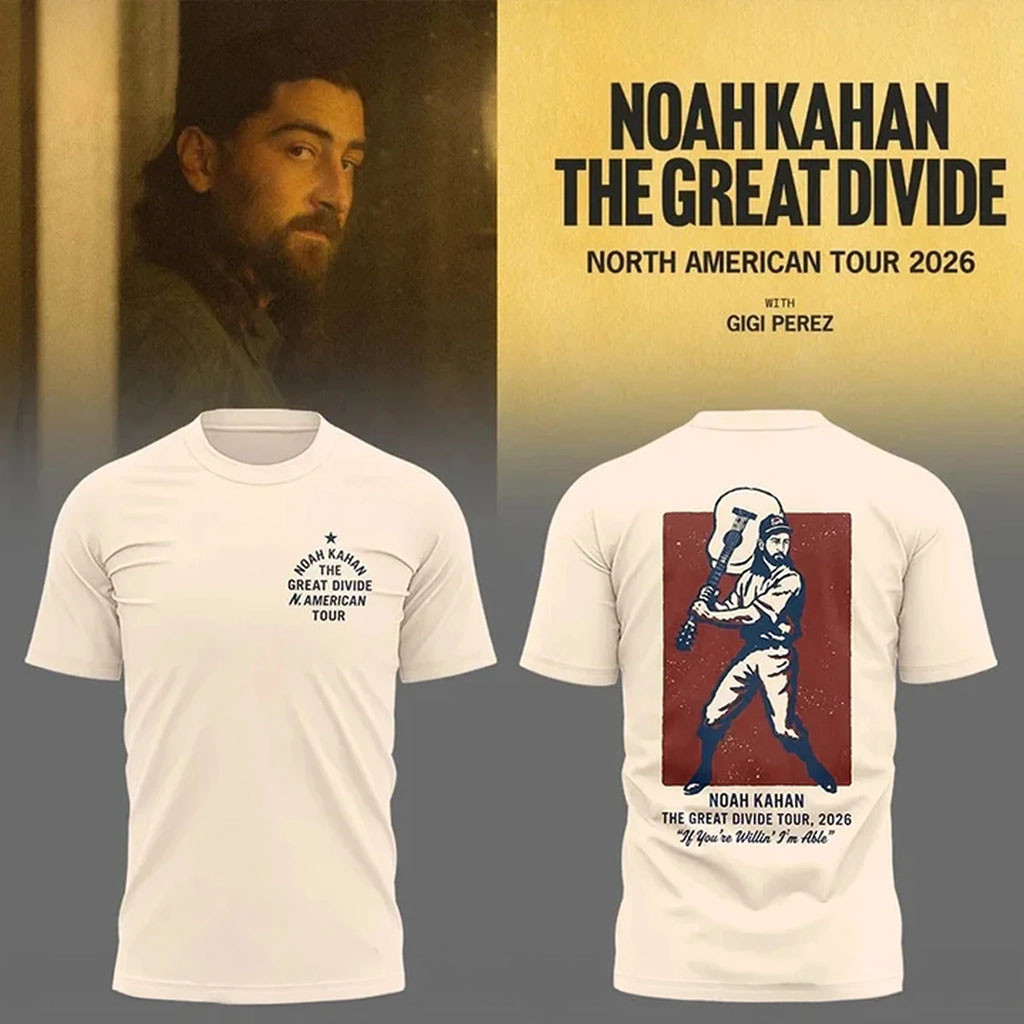 Noah Kahan North American The Great Divide Tour T-Shirt 2026 Noah Kahan Merch Music Fan Gifts - Kdjoy Noah Kahan North American The Great Divide Tour T-Shirt 2026 Noah Kahan Merch Music Fan Gifts - Kdjoy