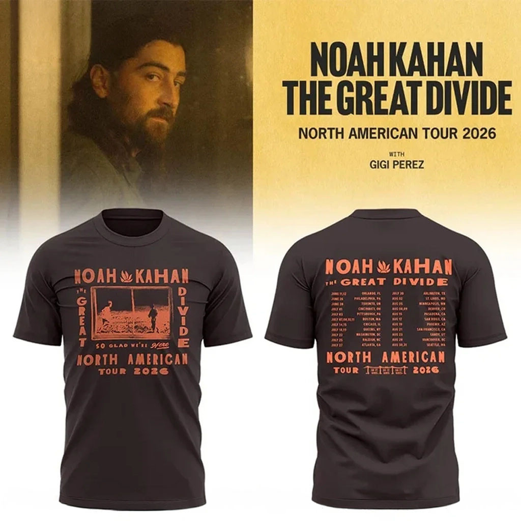 Noah Kahan North American The Great Divide Tour T-Shirt Noah Kahan Merch 2026 Music Fan Gear - Kdjoy Noah Kahan North American The Great Divide Tour T-Shirt Noah Kahan Merch 2026 Music Fan Gear - Kdjoy