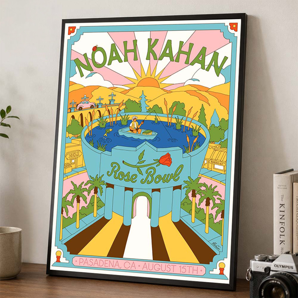 Noah Kahan Pasadena CA 2026 Event Poster Noah Kahan Merch Wall Art For Living Room - Kdjoy