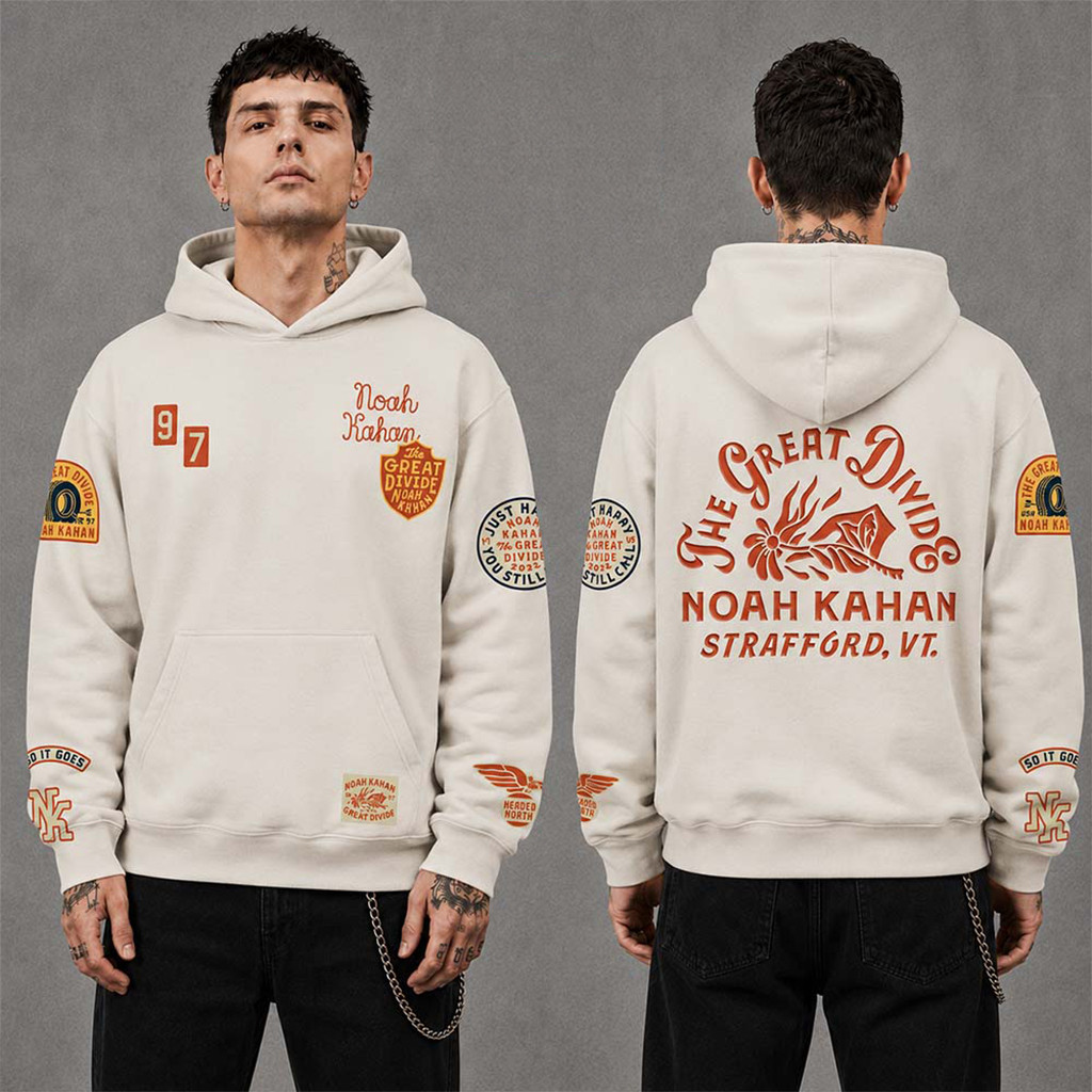 Noah Kahan The Great Divide Patch Hoodie Noah Kahan Merch Best Gifts For Him - Kdjoy