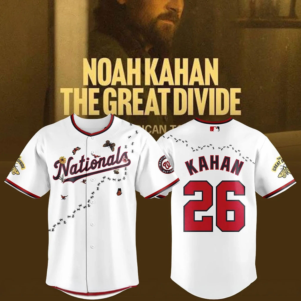 Noah Kahan The Great Divide Tour 2026 At Nationals Park Jersey Noah Kahan Merch Gift For Fans - Kdjoy Noah Kahan The Great Divide Tour 2026 At Nationals Park Jersey Noah Kahan Merch Gift For Fans - Kdjoy