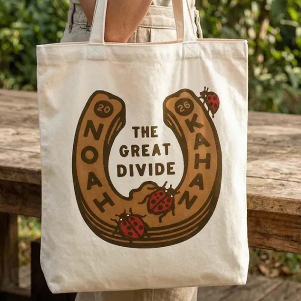 Noah Kahan The Great Divide Tour Merch 2026 Horseshoe Tote Bag Present For Music Lovers - Kdjoy Noah Kahan The Great Divide Tour Merch 2026 Horseshoe Tote Bag Present For Music Lovers - Kdjoy