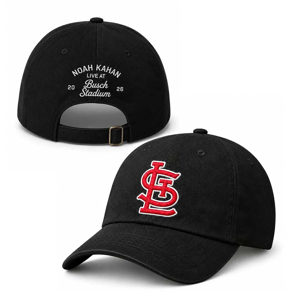 Noah Kahan x ST Louis Cardinals Merch Noah Kahan Live At Busch Stadium 2026 Hat Embroidered - Kdjoy