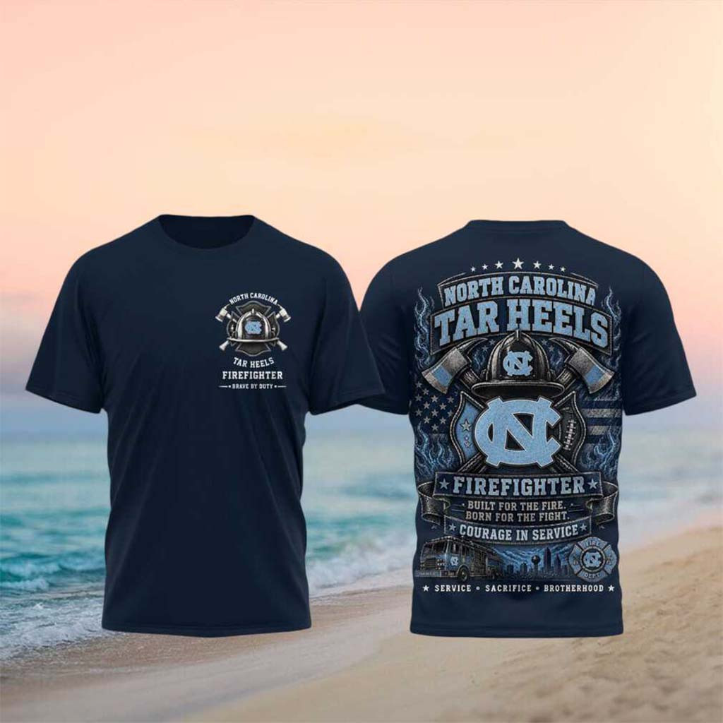 North Carolina Tar Heels Firefighter Built For The Fire T-Shirt Tar Heels Merch Fan Gifts