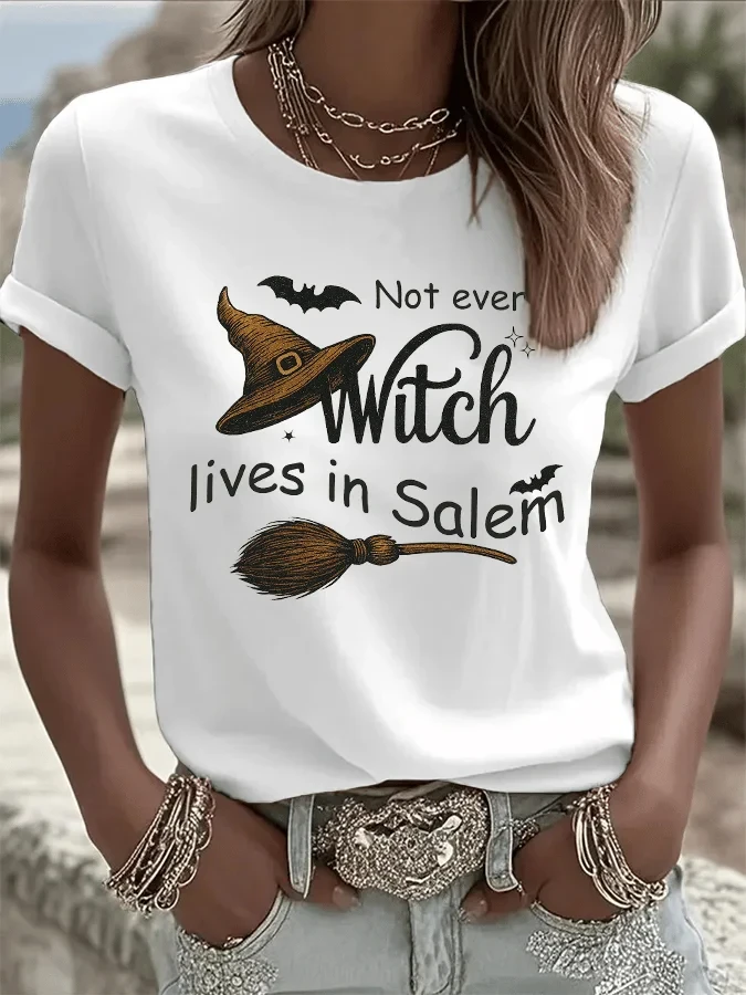 Not Everyone Witch Lives In Salem T-Shirt Halloween Inspired Clothing Gift For Sisters - Kdjoy