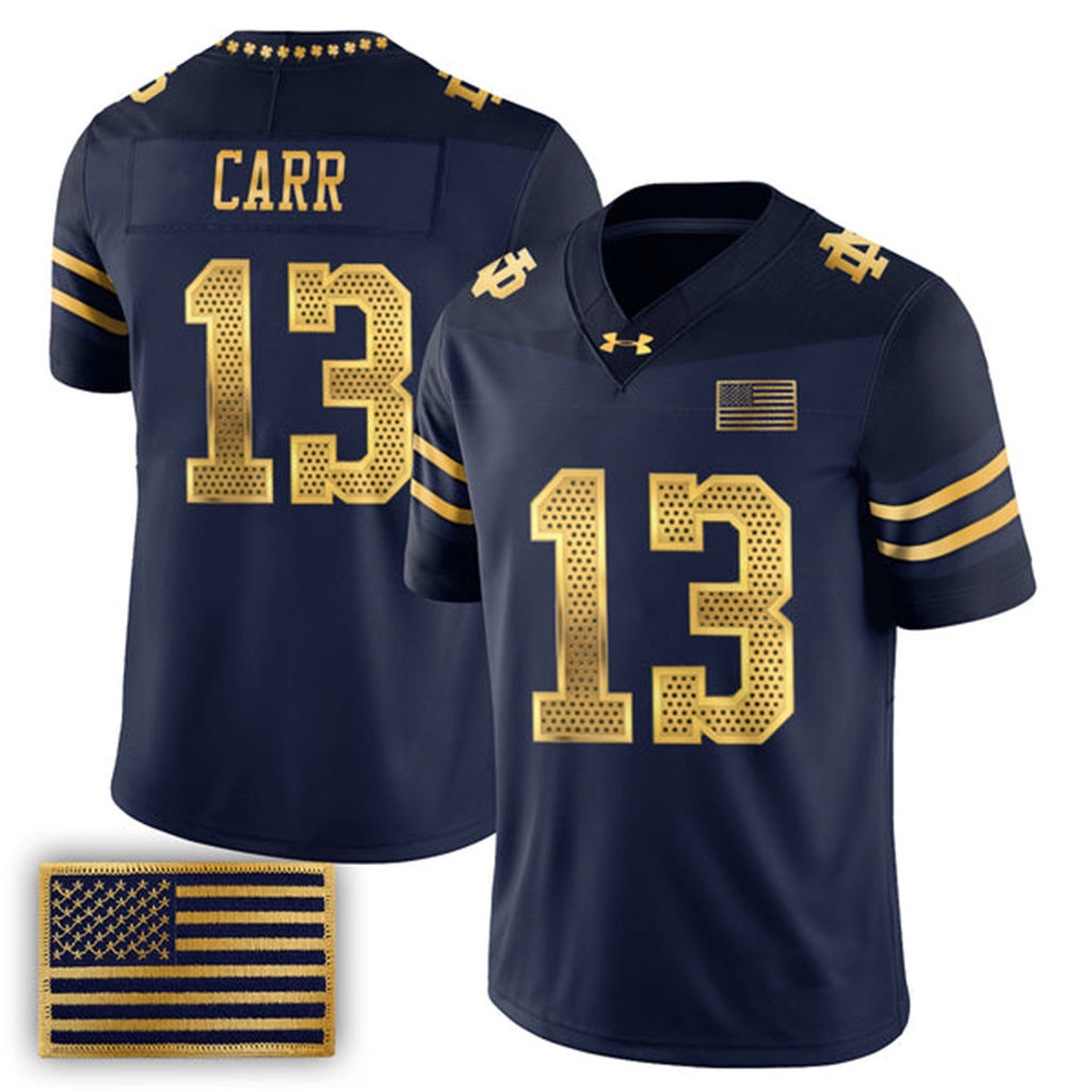 Notre Dame Fighting Irish 2026 Shamrock Series Football Jersey Carr #13 Fighting Irish Merch - Kdjoy