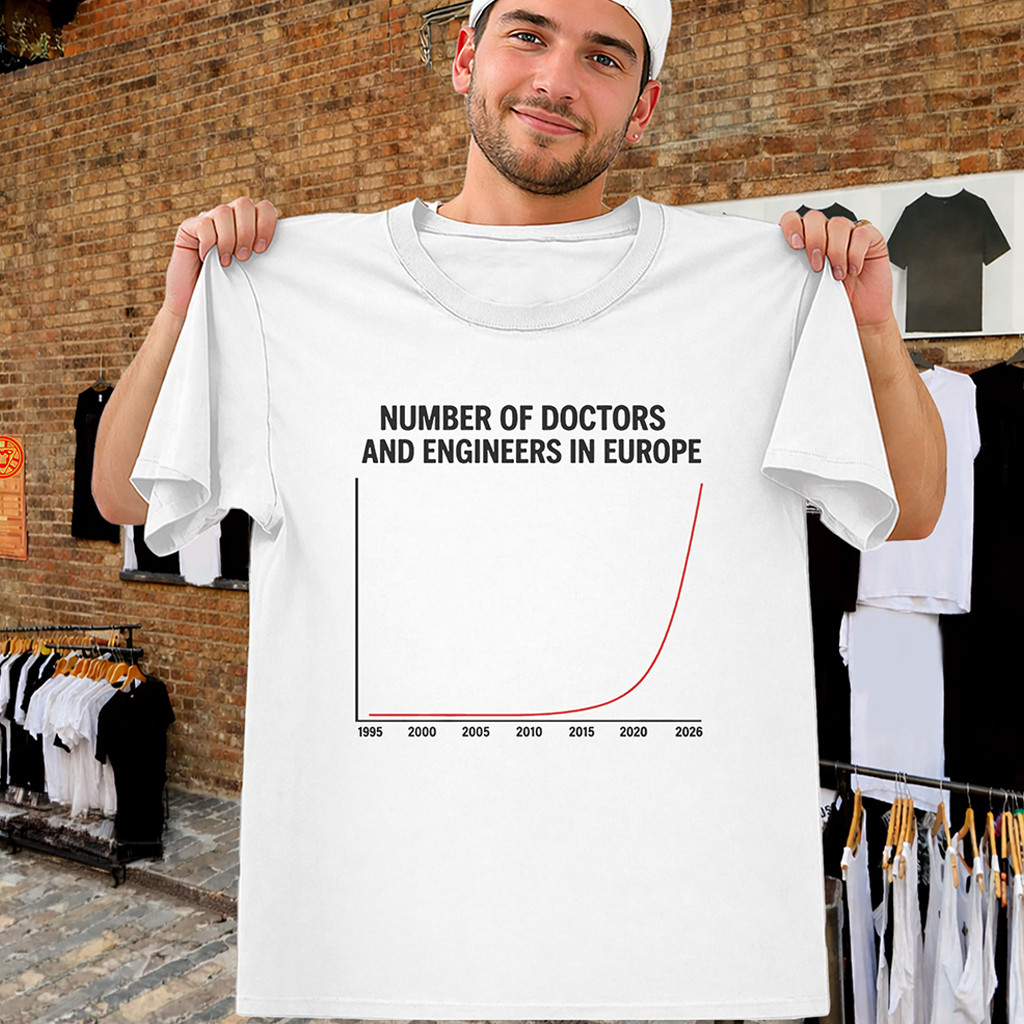 Number Of Doctors And Engineers In Europe Shirt Funny Meme T-Shirt Gifts For Friends - Kdjoy