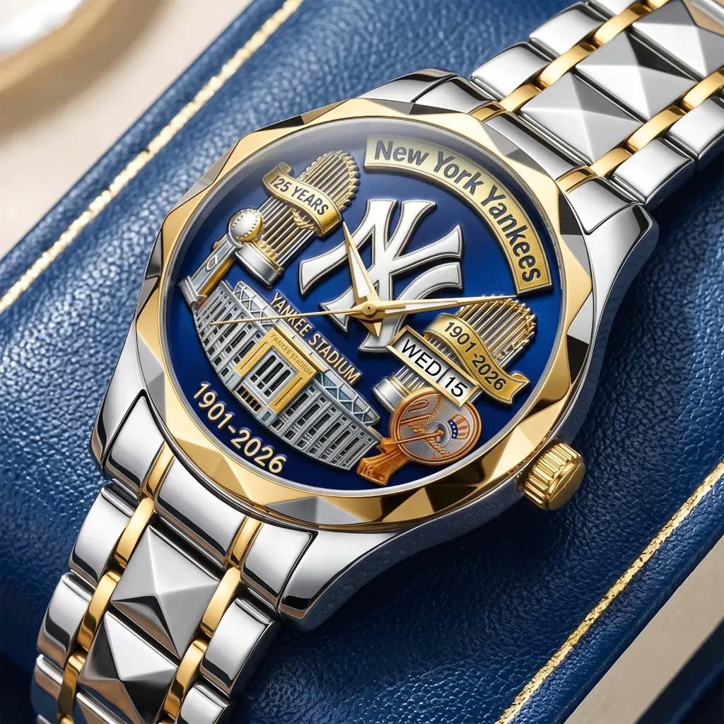 NY Yankees 125th Anniversary 2026 Watch New York Yankees Merch Gifts For Baseball Lovers - Kdjoy NY Yankees 125th Anniversary 2026 Watch New York Yankees Merch Gifts For Baseball Lovers - Kdjoy