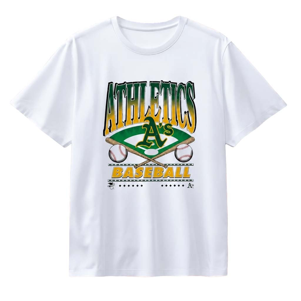 Oakland Athletics A's Baseball T-Shirt White Athletics Merch 2026 Gift For Baseball Lovers - Kdjoy