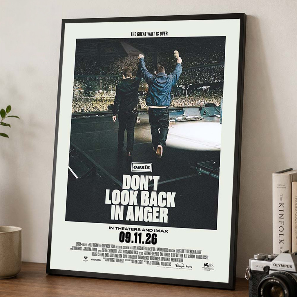 Oasis Merch Don't Look Back In Anger Documentary Movie In Theaters And Imax Sept 11 2026 Poster - Kdjoy Oasis Merch Don't Look Back In Anger Documentary Movie In Theaters And Imax Sept 11 2026 Poster - Kdjoy