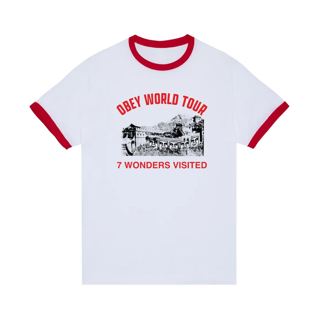 Obey Clothing Merch 7 Wonders Visited Ringer T-Shirt Obey World Tour Shirt 2026 Best Gifts - Kdjoy Obey Clothing Merch 7 Wonders Visited Ringer T-Shirt Obey World Tour Shirt 2026 Best Gifts - Kdjoy