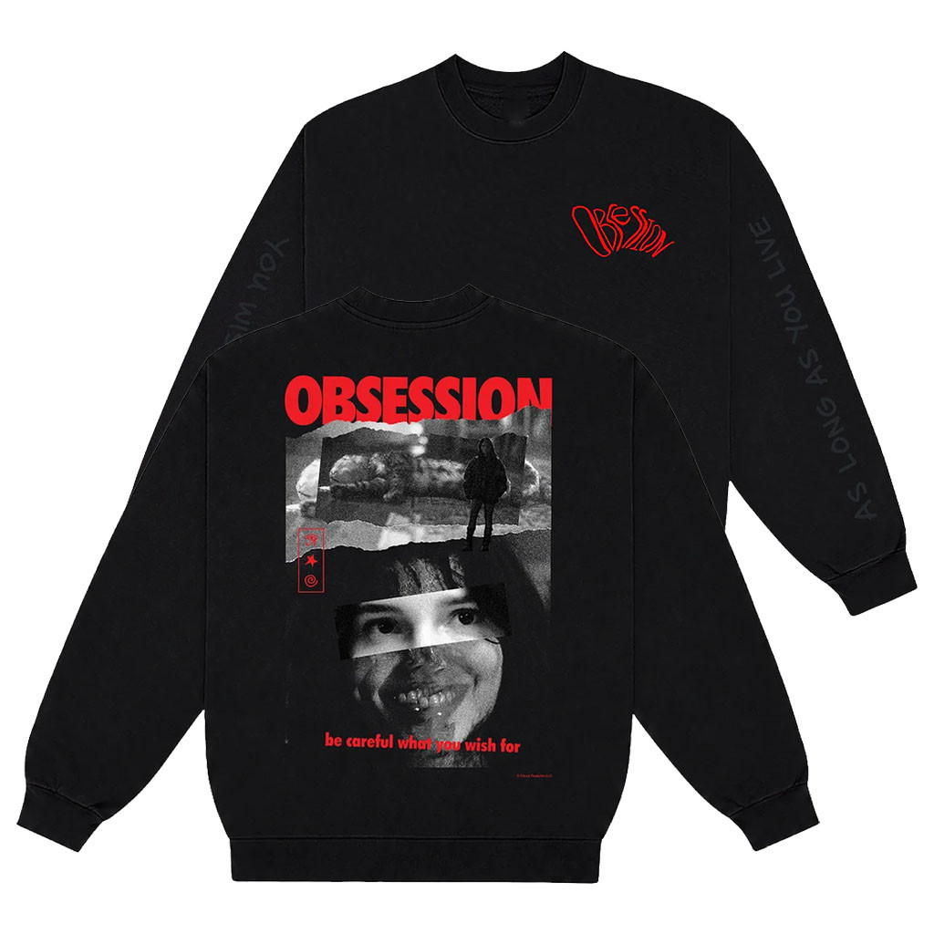 Obsession Merch 2026 Obsession Be Careful What You Wish For Crewneck Sweatshirt Horror Fan Gift - Kdjoy Obsession Merch 2026 Obsession Be Careful What You Wish For Crewneck Sweatshirt Horror Fan Gift - Kdjoy