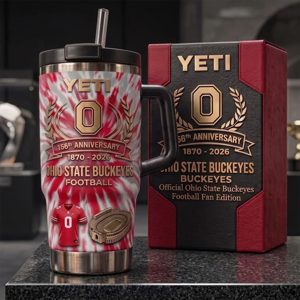 Ohio State Buckeyes 156th Anniversary Stanley Tumbler 2026 Buckeyes Merch Football Lover Gifts - Kdjoy