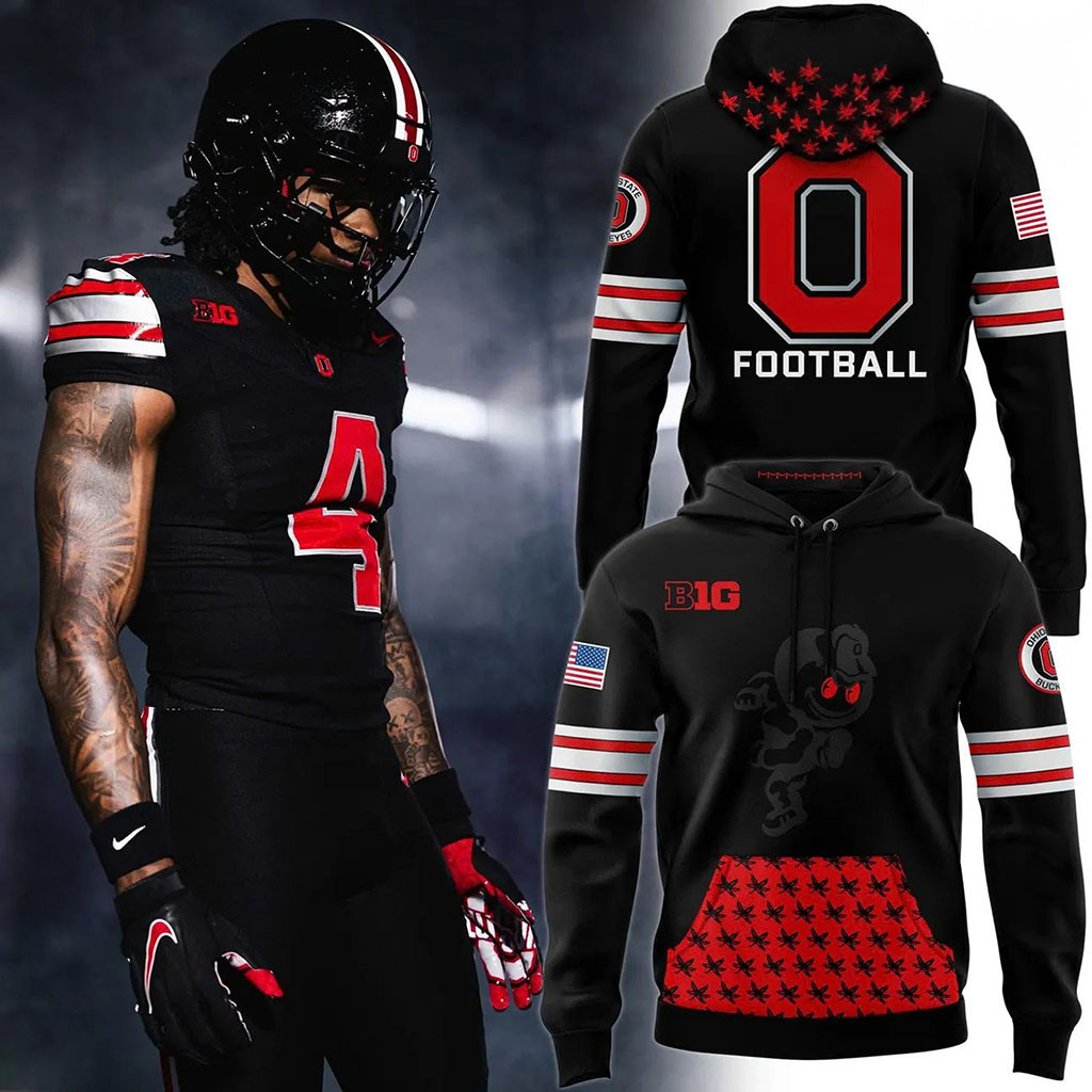 Ohio State Buckeyes Blackout Tunnel Vision Hoodie Buckeyes Merch Best Gifts For Football Fan - Kdjoy Ohio State Buckeyes Blackout Tunnel Vision Hoodie Buckeyes Merch Best Gifts For Football Fan - Kdjoy