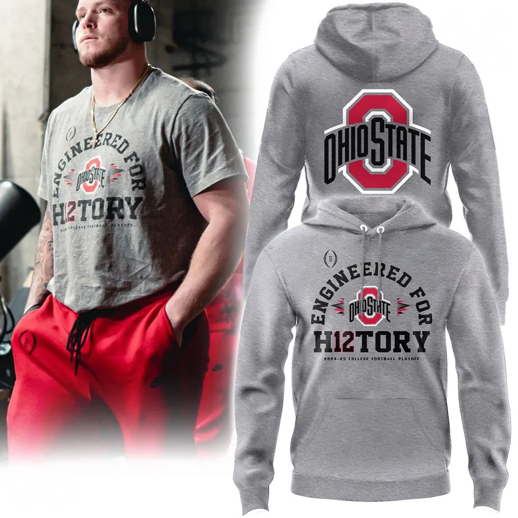 Ohio State Buckeyes Engineered For History Hoodie Buckeyes Merch Gift For Football Lovers