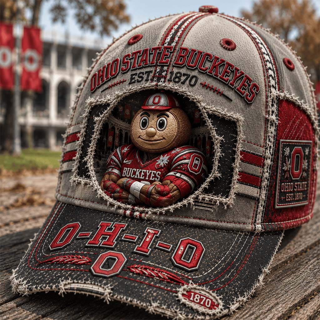 Ohio State Buckeyes Est 1870 Hat Buckeyes Merch Best Gifts For Football Fans - Kdjoy