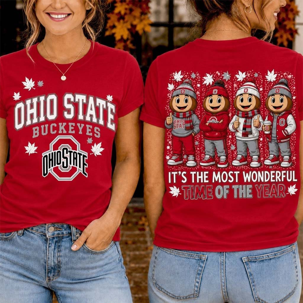 Ohio State Buckeyes Merch 2026 Autumn Festive Cheer T-Shirt Casual Outfits Fall Gift For Fans - Kdjoy