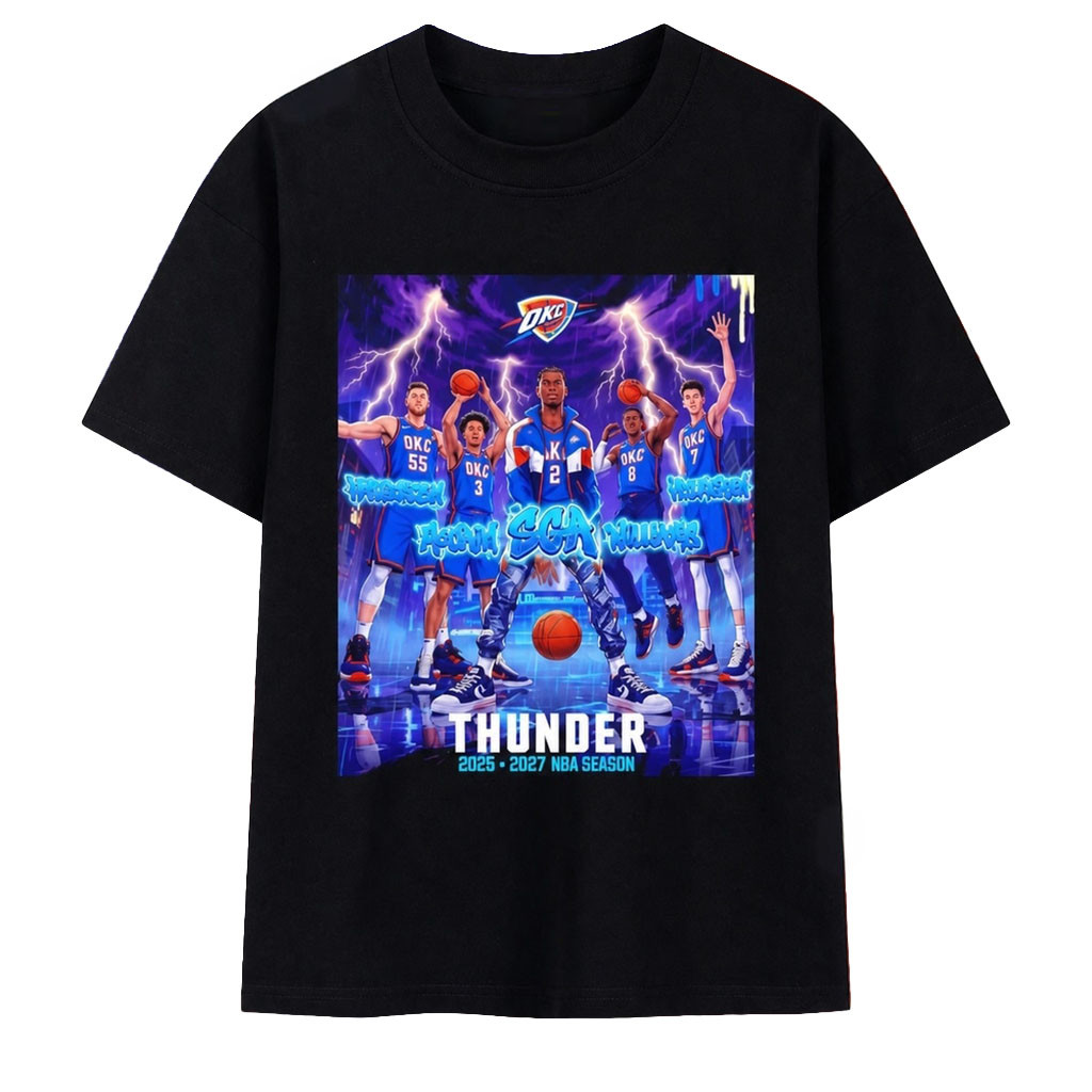 OKC Thunder Merch 2026 2027 Season SGA Hartenstein McCain Williams and Holmgren Shirt - Kdjoy