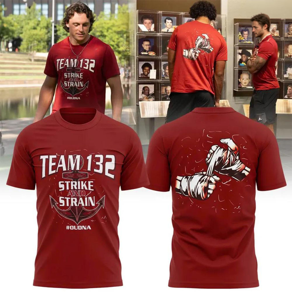 Oklahoma Sooners Football Team 132 Strike And Strain T-Shirt Sooners Merch Gifts For Fans - Kdjoy