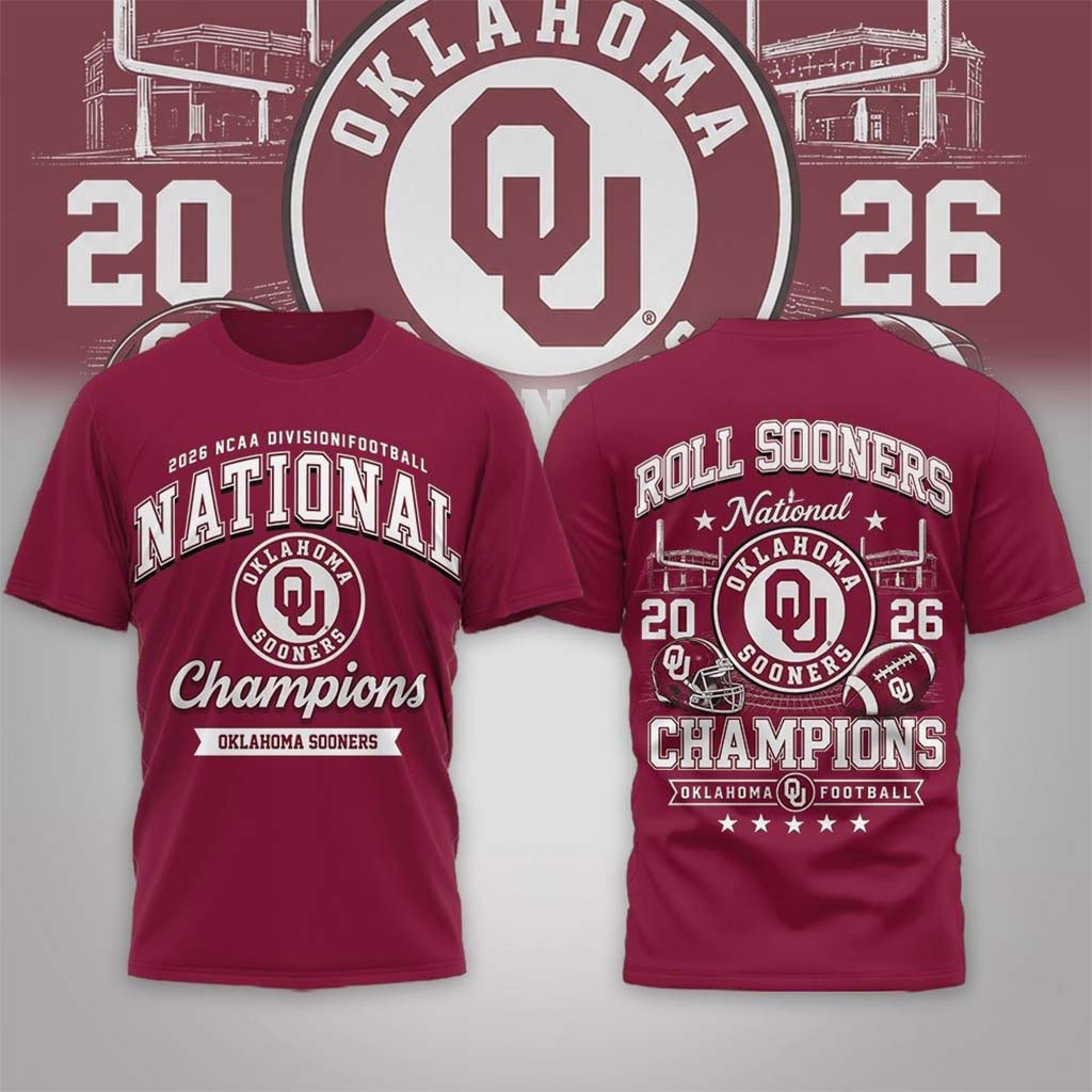 Oklahoma Sooners Road to Glory 2026 Football Champions Shirt Sooners Merch Gifts For Fans - Kdjoy