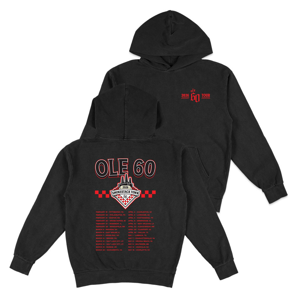 Ole 60 Merch 2026 Smokestack Town Black Tour Hoodie Ole 60 Concert Merch Gift For Music Lovers - Kdjoy