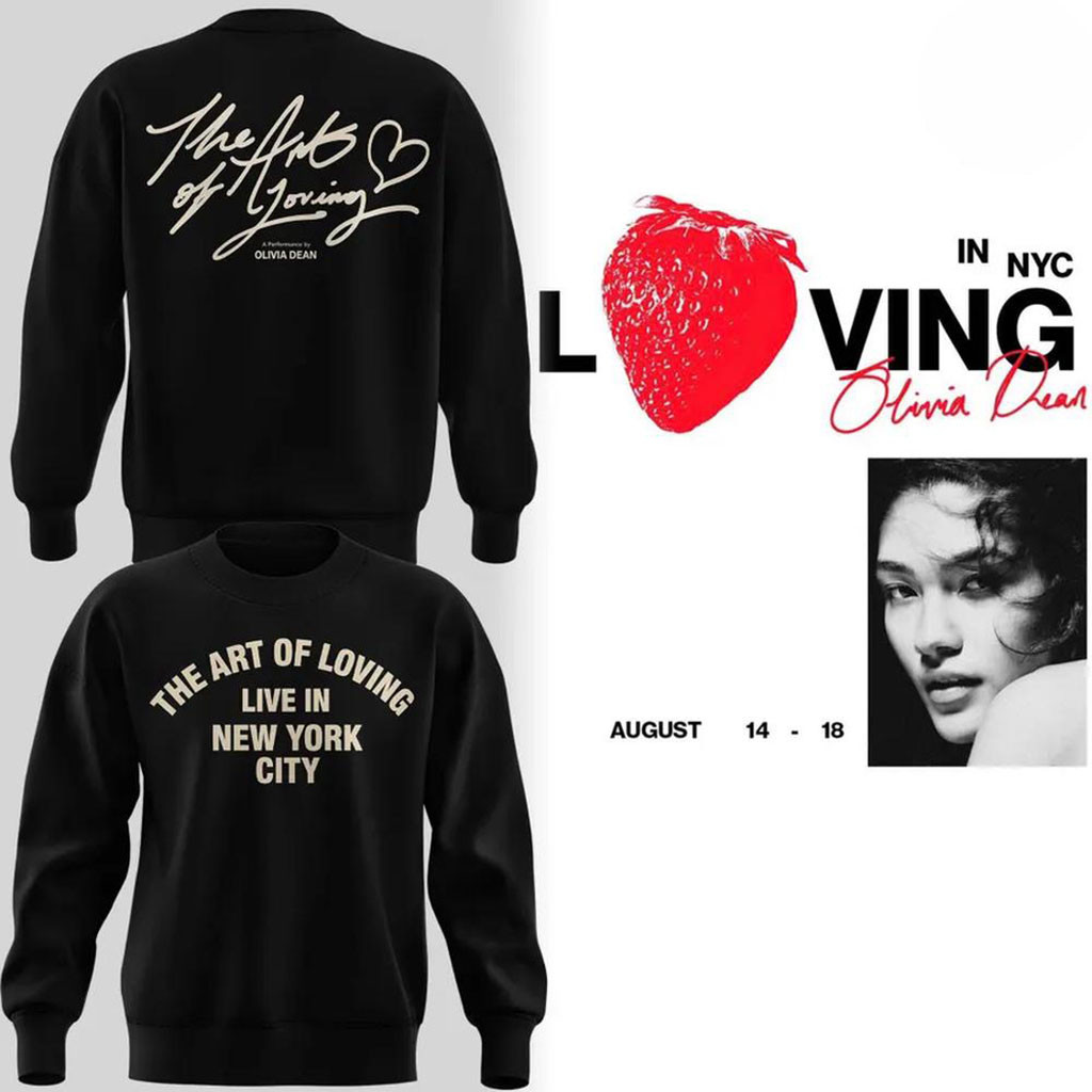 Olivia Dean The Art of Loving In NYC 2026 Concert Sweatshirt Olivia Dean Merch Music Fans Gifts - Kdjoy Olivia Dean The Art of Loving In NYC 2026 Concert Sweatshirt Olivia Dean Merch Music Fans Gifts - Kdjoy