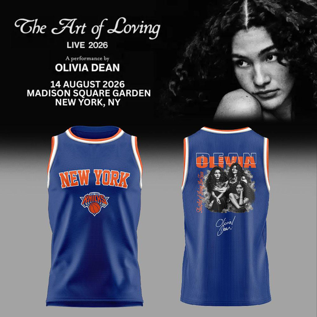 Olivia Dean x New York Knicks The Art of Loving Live 2026 Basketball Jersey NY Knicks Merch - Kdjoy