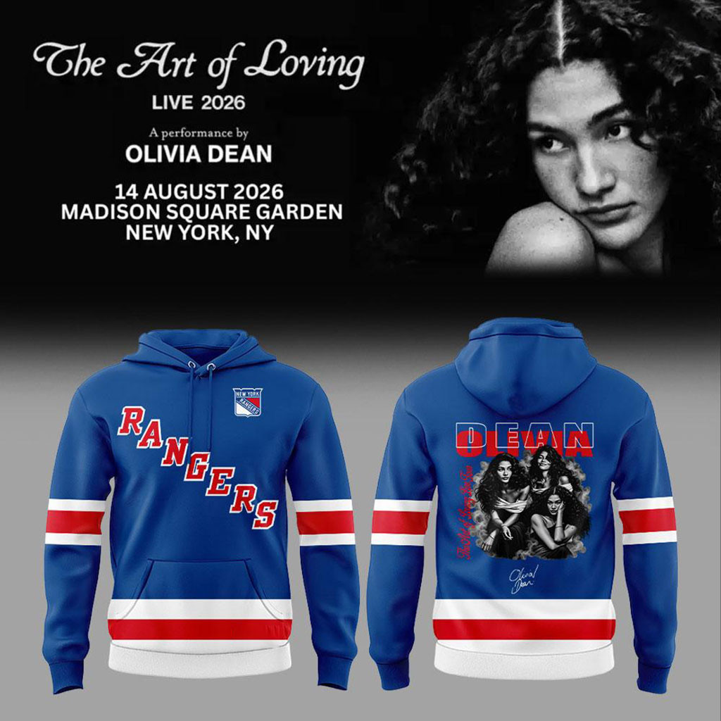 Olivia Dean x New York Rangers The Art of Loving Live 2026 Hoodie NY Rangers Merch Fan Gear - Kdjoy
