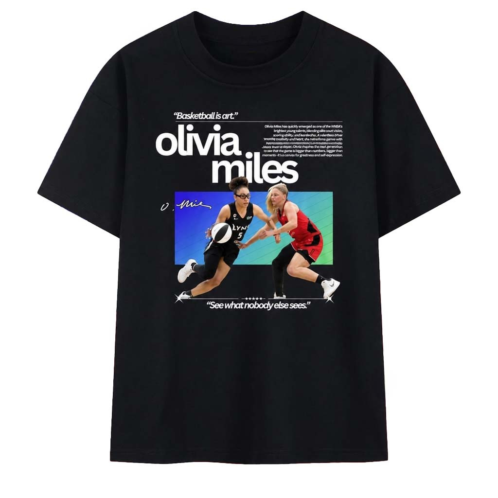 Olivia Miles Basketball Is Art Minnesota Lynx WNBA Graphic T-Shirt Olivia Miles Merch Fan Gifts - Kdjoy