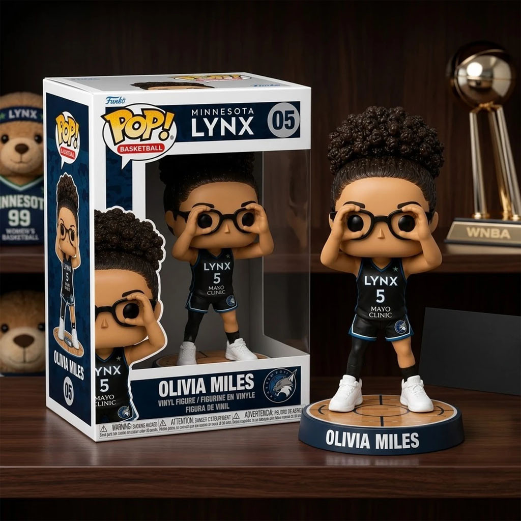 Olivia Miles Binocular Celebration Collector Funko Pop MN Lynx Merch Gift For Basketball Lover - Kdjoy