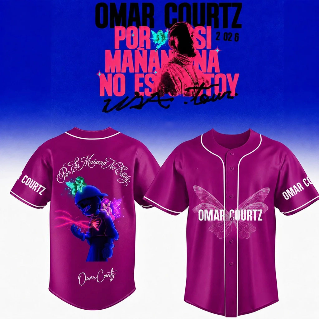 Omar Courtz Por Si Manana No Estoy World Tour 2026 Signed Jersey Omar Courtz Merch Gift For Fan - Kdjoy