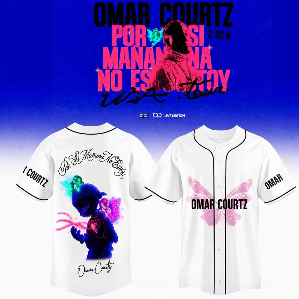 Omar Courtz Por Si Manana No Estoy World Tour 2026 Signed Jersey Omar Courtz Merch Gifts - Kdjoy