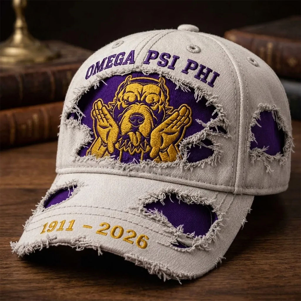 Omega Psi Phi 1911 2026 Distressed Mascot Hat OPP Fraternity Merch Present For Dad - Kdjoy
