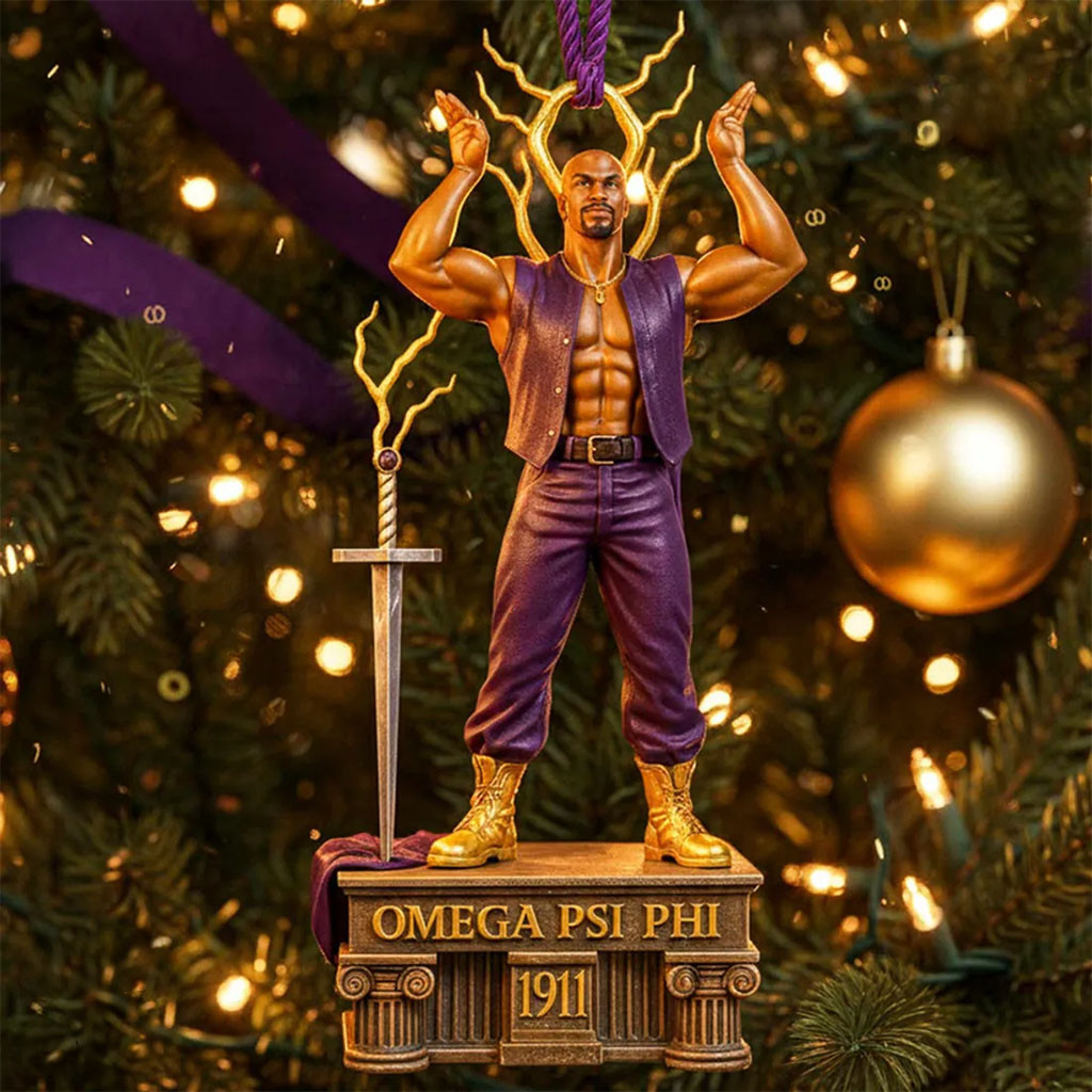 Omega Psi Phi 1911 Christmas Ornament Xmas Tree Decor Ideas OPP Fraternity Merch Gifts - Kdjoy