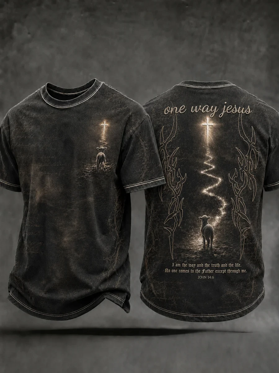 One Way Jesus T-Shirt Christian Faith Shirt Unique Gifts Ideas For Him - Kdjoy